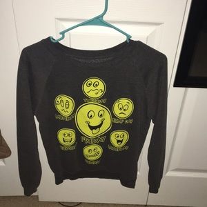 A gray “Days of the Week” Sweater